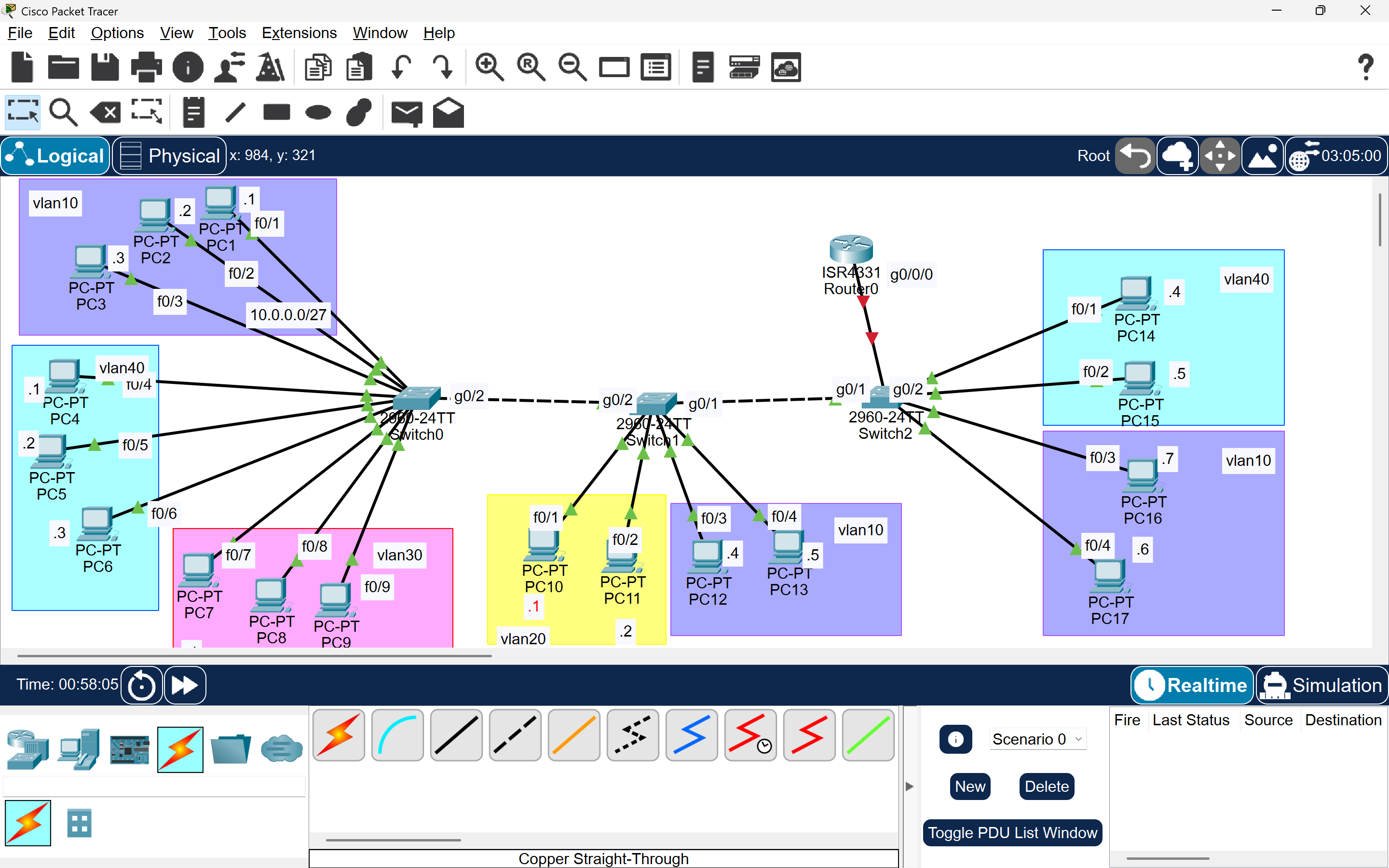How to create a simple network topology
